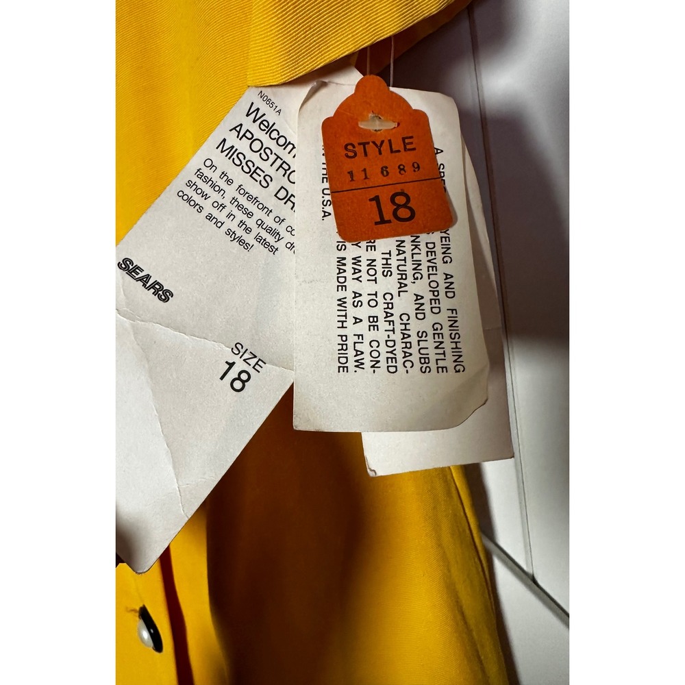 NWT Vintage Ultra Dress New York Yellow/Black Polka Dot Skirt 2pc Set Size 18 - Picture 10 of 10